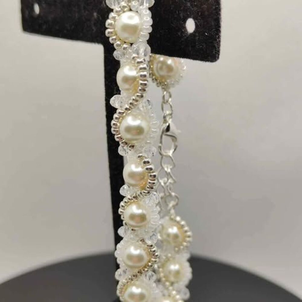 Elegant Crystal Accent Helix Bracelet